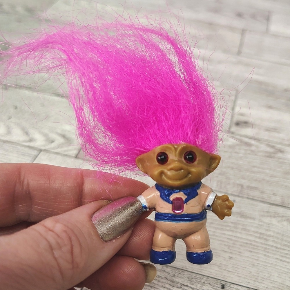 1992 ACE Novelty Troll Doll – Mini‎ Pink Hair Retro Toy